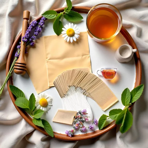 Miniatura 5 de 100 bolsas de té desechables marrones para té de hojas sueltas, bolsas de filtro de té sin blanquear con cordón y compostables, coladores y filtros