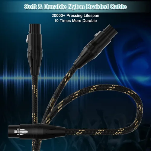 Miniatura 5 de Adaptador XLR equilibrado hembra a TRS de 1/4 pulgada (6.35mm), cable de micrófono de 6 pies
