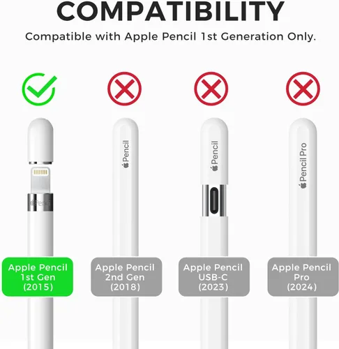 Miniatura 2 de TRONWIN Funda para Apple Pencil de 1ª generación, funda de silicona con agarre perfecto, diseño clásico con clip resistente compatible con Apple