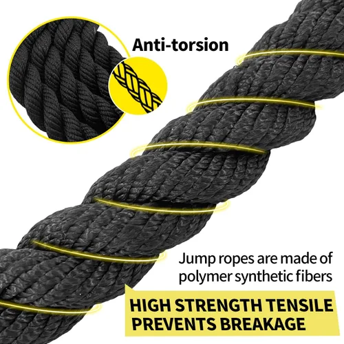 Miniatura 3 de Cuerda de saltar con peso para fitness, cuerda de entrenamiento muscular total de 2.4 libras para mujeres y hombres, cuerda de saltar para adultos