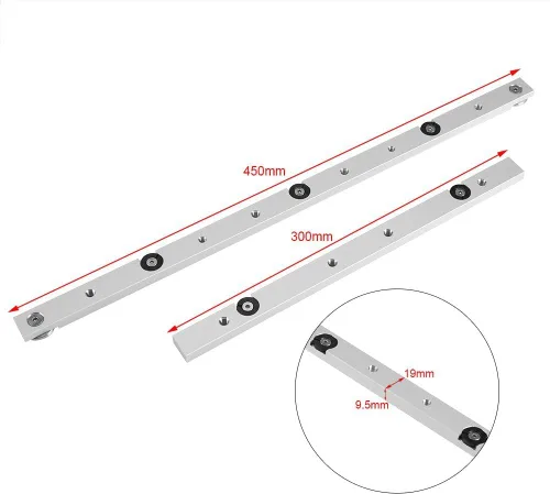 Miniatura 4 de Barra de inglete de aleación de aluminio, herramienta de carpintería duradera (11.81 pulgadas)