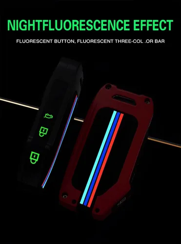 Miniatura 6 de para Kia Funda para Llavero de Llave de Metal Carcasa de Llave Inteligente Compatible para Soul Telluride Cerato Forte K5 (KAC-Negro)