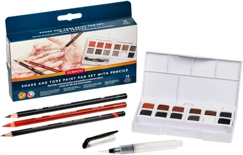 Miniatura 4 de Derwent Shade & Tone 2305903 - Juego de 16 piezas, colores naturales con tinta, grafito, lápices y carbón tintado, calidad profesional (2305903)
