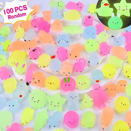 Miniatura 14 de 30 piezas de juguetes esponjosos Kawaii, juguetes blandos Mochi para niños, recuerdos de fiesta, mini juguetes esponjosos para aliviar el estrés