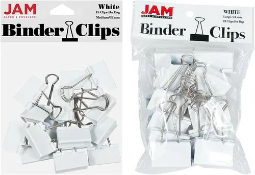 Miniatura 67 de Broches aprietapapeles JAM Paper®, Blanco