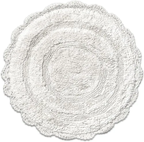 Miniatura 61 de Chardin home Alfombra de baño de ganchillo beige, alfombra de baño ovalada 100% algodón con borde de ganchillo artesanal hecho a mano, alfombra
