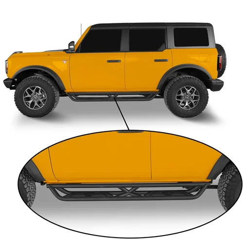 Miniatura 2 de u-Box Bronco - Barra de estribo lateral para estribo, rieles deslizantes compatibles con Ford Bronco de 4 puertas 2021 2022 2023 2024 2025 2026
