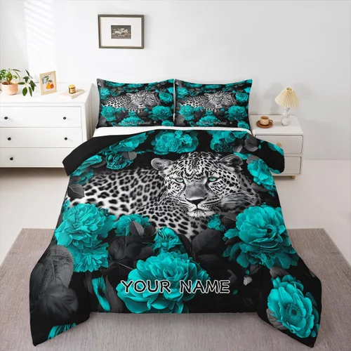 Miniatura 13 de Juego de ropa de cama personalizado con lentejuelas negras y doradas, tamaño individual, edredón de corazón dorado con purpurina para mujeres