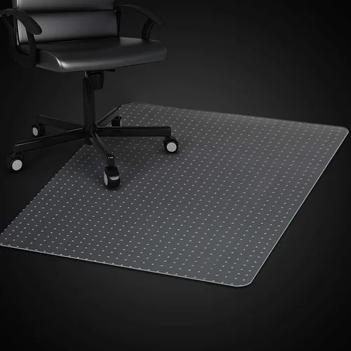 Azadx Tapete transparente para silla de oficina para suelos de moqueta bajos, estándar y sin pelusas, tapete de plástico para silla de escritorio