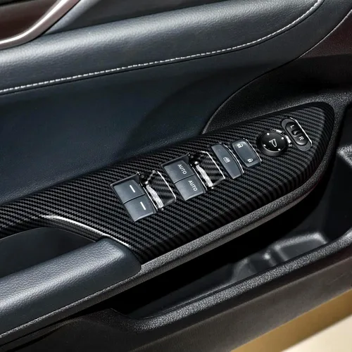 Miniatura 8 de Calcomanías para cubierta de panel de control de elevación de ventana de automóvil para Honda Civic 2016-2021, accesorios de 10ª