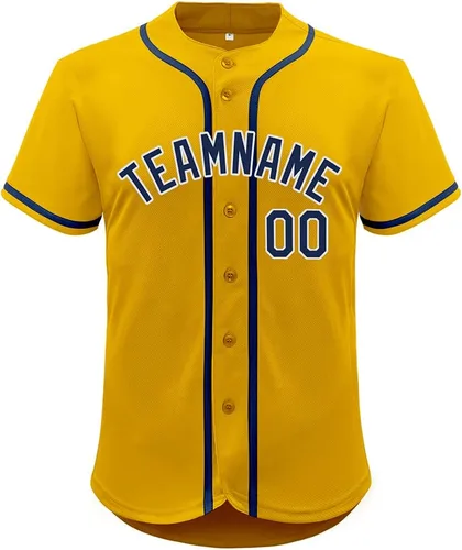 Miniatura 73 de Camiseta de béisbol de malla personalizada con botones y número de nombre cosido personalizado para hombres/mujeres/jóvenes