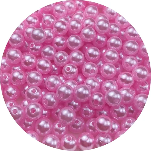 Miniatura 32 de Pinhoollgo 800pcs Pearl Beads 6mm Round Pearl Beads with Hole for DIY Bracelet Necklace Jewelry Making Supplies Handmade Craft(White)
