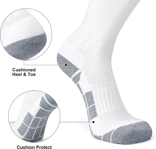 Miniatura 2 de Zando Paquete de 13 calcetines de fútbol hasta la rodilla para mujeres y hombres, calcetines de béisbol y sóftbol para jóvenes y adultos, calcetines