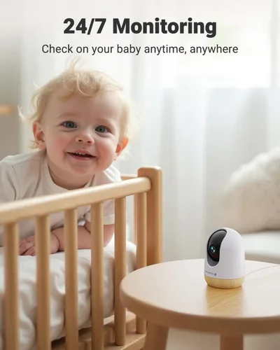 Miniatura 5 de MUBVIEW Cámara de seguridad para interiores enchufable de 5 MP sin suscripción, cámara WiFi para mascotas de 5/2.4G para interiores con aplicación