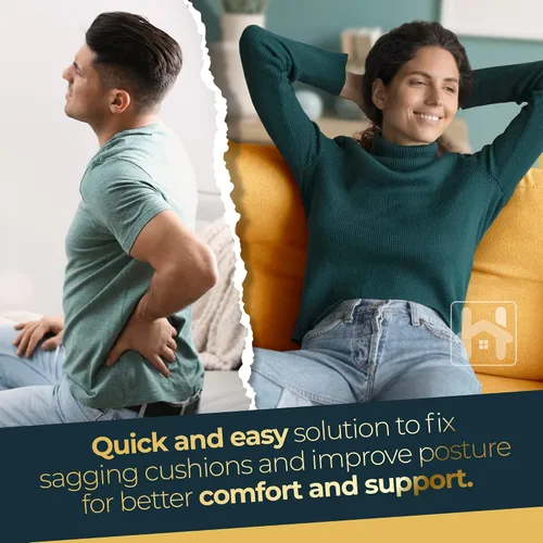Miniatura 11 de Golden Home Essentials Soporte de sofá resistente para cojines caídos, tablero de cojín de sofá extra ancho de 21.5 x 72 pulgadas, tablero
