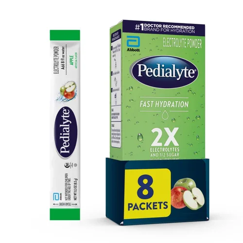Miniatura 13 de Pedialyte Paquetes de polvo de electrolitos de hidratación rápida, fresa, bebida de hidratación, 24 paquetes de polvo de una sola porción