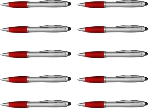 Miniatura 16 de DISCOUNT PROMOS Juego de 10 bolígrafos Stylus, paquete a granel, tinta negra, ideal para oficina, escuela, negocios, ferias comerciales, eventos