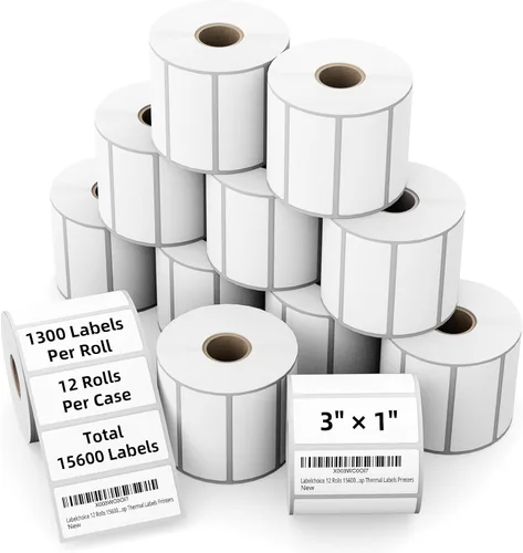 Miniatura 14 de 2000 etiquetas de 4 x 6 pulgadas, 3 pruebas, de grado comercial, plegado en abanico, etiquetas térmicas directas compatibles con cebra, Rollo