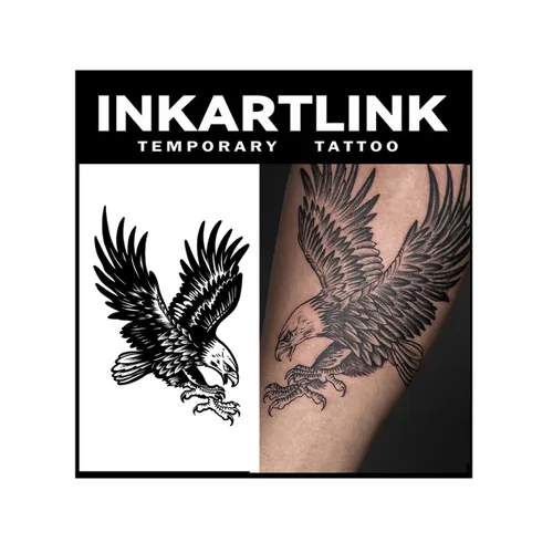 Miniatura 7 de INKARTLINK Tattoo Tech, 2 hojas de tatuaje semipermanente mediano, tatuajes temporales de diseño artístico para adultos, dura 1-2 semanas