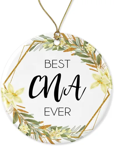 Adorno de Navidad de asistente de enfermería certificado, regalo de adorno de Navidad para CNA, el mejor CNA del mundo, el mejor CNA de la historia,