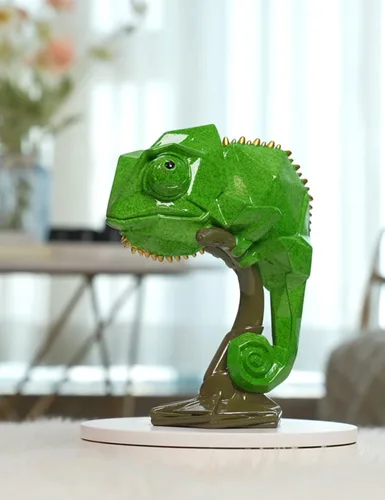 Miniatura 2 de Estatua de animales de lagarto, estatua de animal, decoración moderna, arte para el hogar, regalo para mesa, escritorio, estantería, poliresina