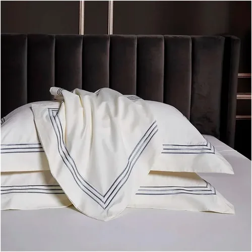 Miniatura 4 de Juego de ropa de cama de algodón egipcio de 1000 hilos, 4/6 piezas, tamaño doble, queen, king, bordado, funda de edredón, sábana, funda de almohada