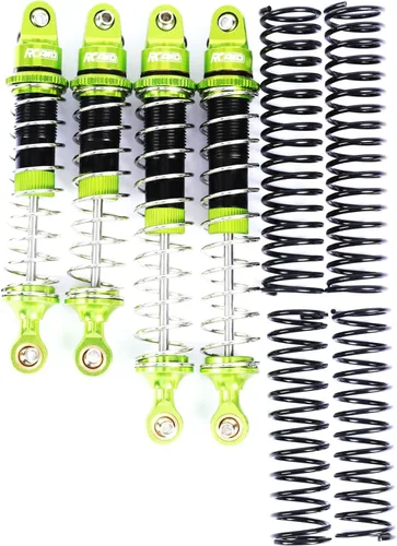 RCAWD Amortiguadores delanteros traseros de aleación para Losi 1/10 Baja Rey 4WD Hammer Rey U4 Rock Racer Verde