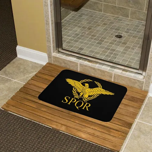 Miniatura 7 de Alfombra de baño gruesa con bandera del Imperio Romano del Senado SPQR, antideslizante, tapete de baño de terciopelo coral para puerta, 19.7 x 31.5