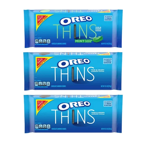 Miniatura 25 de Oreo Piezas de galletas medianas, chocolate, 2.5 libras (paquete de 4)