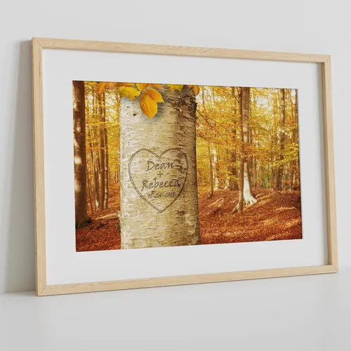 Miniatura 24 de Arte enmarcado de vacaciones con nombres de pareja en sillas de cubierta, regalo de amor perfecto para aniversario, boda. Con diferentes estilos