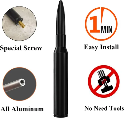 Miniatura 2 de Antena corta de aluminio de 4 pulgadas para Ford Ranger (1993-2012)