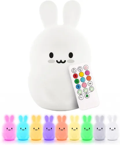 Miniatura 12 de Lumipets Pepper The Puppy Dog - Luz nocturna de silicona blanda para niños Bonita luz nocturna con control remoto y control táctil