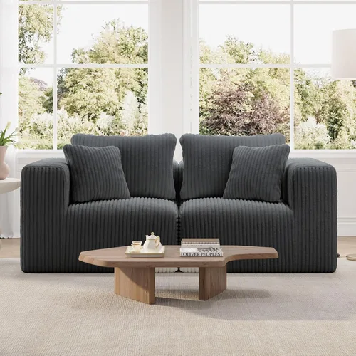Miniatura 24 de Novilla 141" Sofá seccional modular, sofá seccional moderno en forma de nube con soporte Smarts Coil™, sofá sin huesos en forma de U para sala