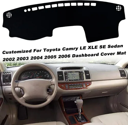Miniatura 3 de Alfombrilla para Salpicadero Cubierta Interior Protector de Tablero Compatible con Toyota Camry LE XLE SE Sedán 2002 2003 2004 2005 2006 Alfombrilla