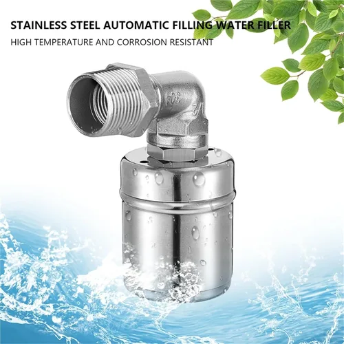 Miniatura 3 de 1/2'' 3/4'' 1'' Automatic Water Level Control Stainless Steel Floating Ball Valve Mini Float Tank Anti Corrosion(1/2",Side Water Inlet)