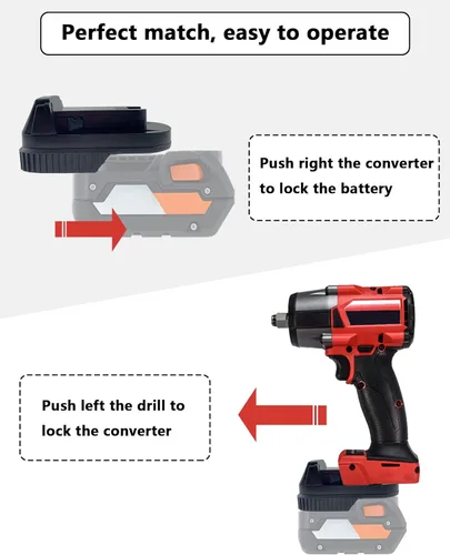 Miniatura 6 de TPDL Adaptador para batería Ridgid AEG de 18 V a herramientas inalámbricas Milwaukee M18 de 18 V, uso para baterías Ridgid de plataforma de 18 V