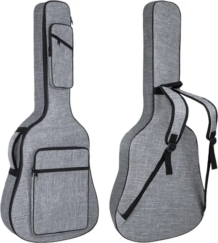 Funda para guitarra acústica, 39, 40, 41 pulgadas, bolsa de guitarra acústica de 0.45 pulgadas de grosor, bolsa de concierto acolchada con correa