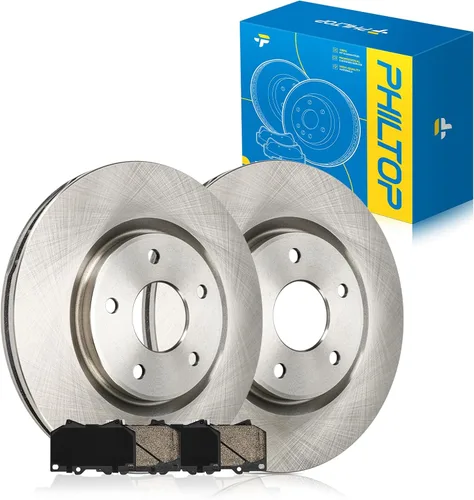 Miniatura 50 de PHILTOP Juego de rotores de freno de disco trasero y pastillas de freno de cerámica para Nissan 2002-2023 Altima, Nissan 2007-2019 Sentra, Nissan