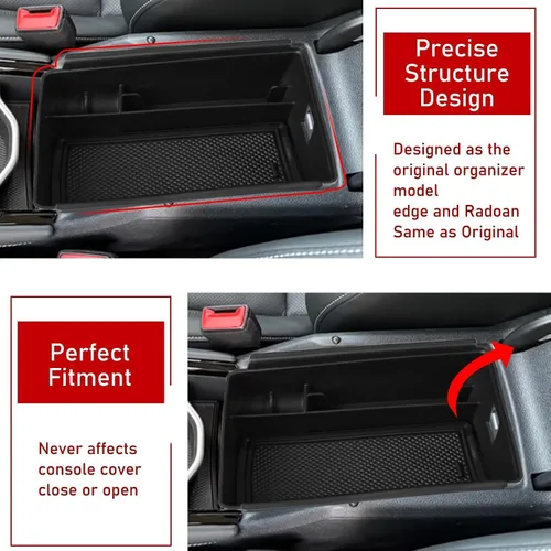Miniatura 8 de TTCR-II Compatible con el organizador de consola central Volkswagen Tiguan 2025-2026, para consola VW Tiguan 2025 2026, bandeja organizadora