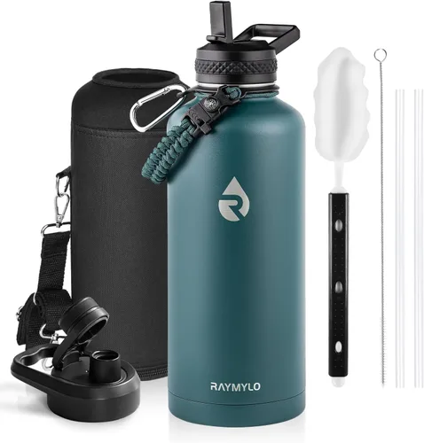 Miniatura 50 de RAYMYLO Botella de agua aislada de 24 onzas, de acero inoxidable con triple pared al vacío (fría durante 48 horas, caliente durante 24 horas), a