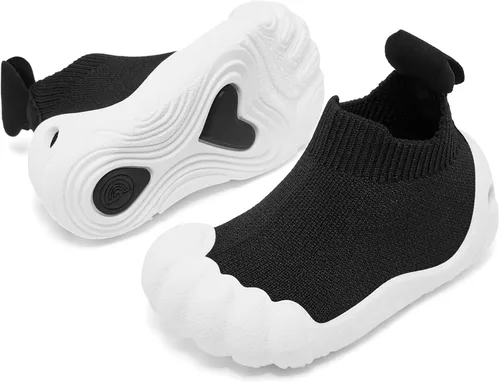 Miniatura 4 de Engtoy Zapatos de calcetín para bebés, zapatos para caminar para niños y niñas, zapatillas de cinco dedos cerrados, sin cordones