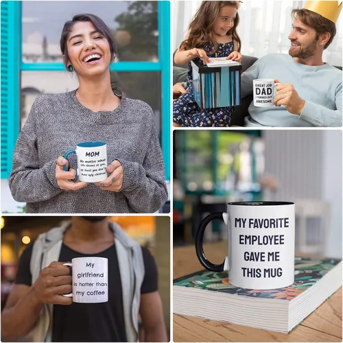 Miniatura 2 de Tazas personalizadas con palabras, tazas personalizadas con texto, taza de café con mensaje, crea tu propia taza, diseña tu propia taza de café