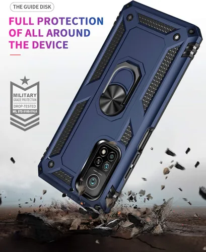Miniatura 3 de Funda para Xiaomi 10T 5G Mi 10t Pro 5G con protector de pantalla, protección militar delgada a prueba de golpes Armor Defender Funda protectora