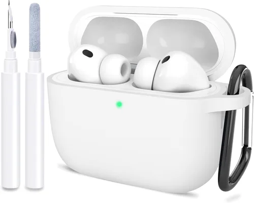 Miniatura 37 de Compatible con AirPods Pro 3, funda protectora de silicona suave con kit de limpieza de llavero para mujeres y hombres para Apple AirPods Pro de 3ª