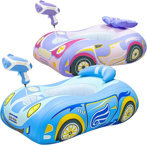Automatic Water Gun with Toddler Pool Float, Inflatable Car Baby Swimming Float, Pool Toys for Girls Boys Kids