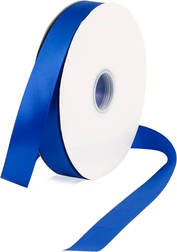 Miniatura 8 de Cinta de satén de poliéster azul de 3/8 pulgadas para envolver regalos, cinta de tela de alta densidad de 100 yardas para bodas, envoltura