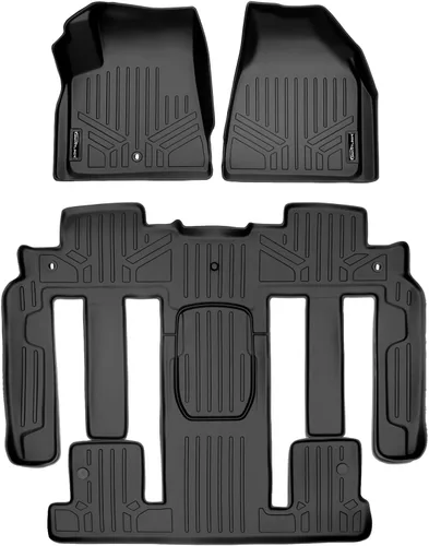 Miniatura 20 de SMARTLINER Juego de tapetes de piso de 2 filas compatibles con Buick Enclave 2008-2017 BMW (Alpina XB7) 2021-2021
