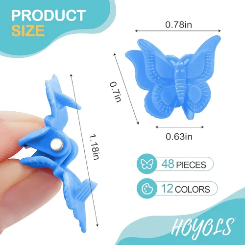 Miniatura 2 de HOYOLS Mini pinzas para el cabello de mariposa, pinzas pequeñas Y2K para mujeres y adolescentes, bonitos accesorios de cabello de los años 90