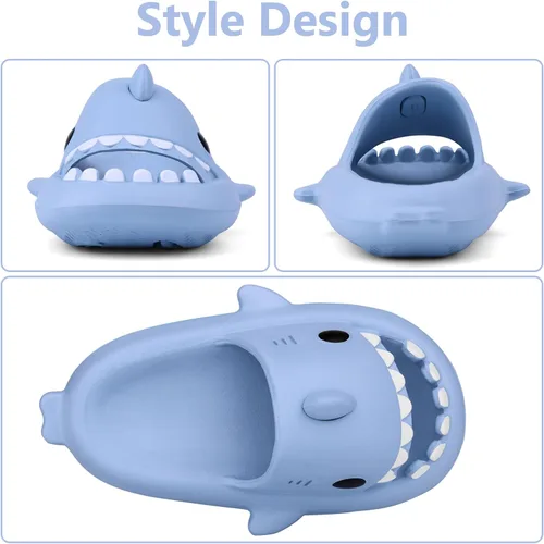 Miniatura 2 de Sandalias de baño con diseño de tiburón para niños y niñas Sandalias de ducha para niños y niñas Sandalias de playa y piscina Secado rápido