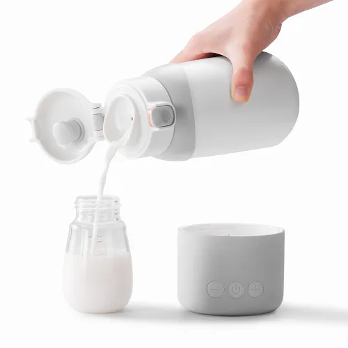 BOLOLO Calentador de leche portátil Pro para viajes, diseño desmontable para fácil limpieza, calentador de botellas portátil con calentamiento